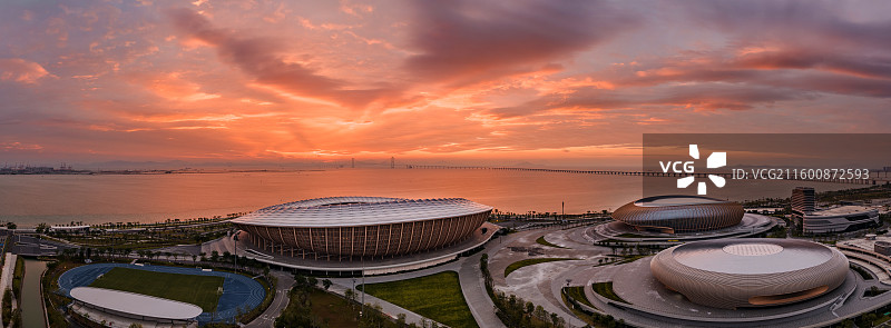 中国广东省广州南沙区大湾区文化体育中心图片素材