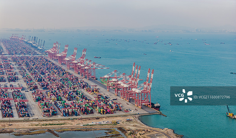 中国广东省广州市南沙区南沙港图片素材
