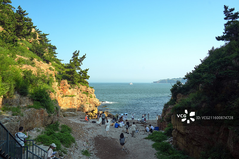 大连海之韵公园晨曦沙滩图片素材