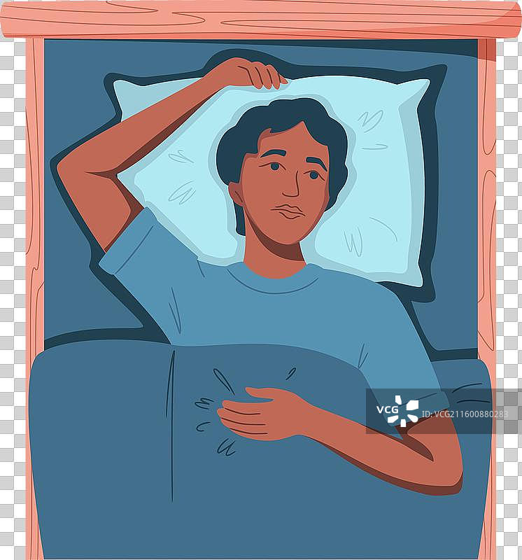 睡眠障碍 失眠 睡不着 年轻 疲惫图片素材