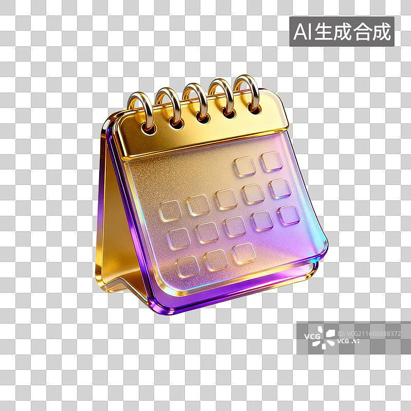 【AI数字艺术】彩色3D立体日历图标图片素材