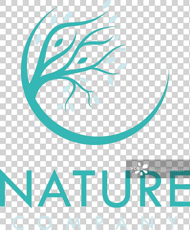 自然树枝简约符号标志设计图片素材