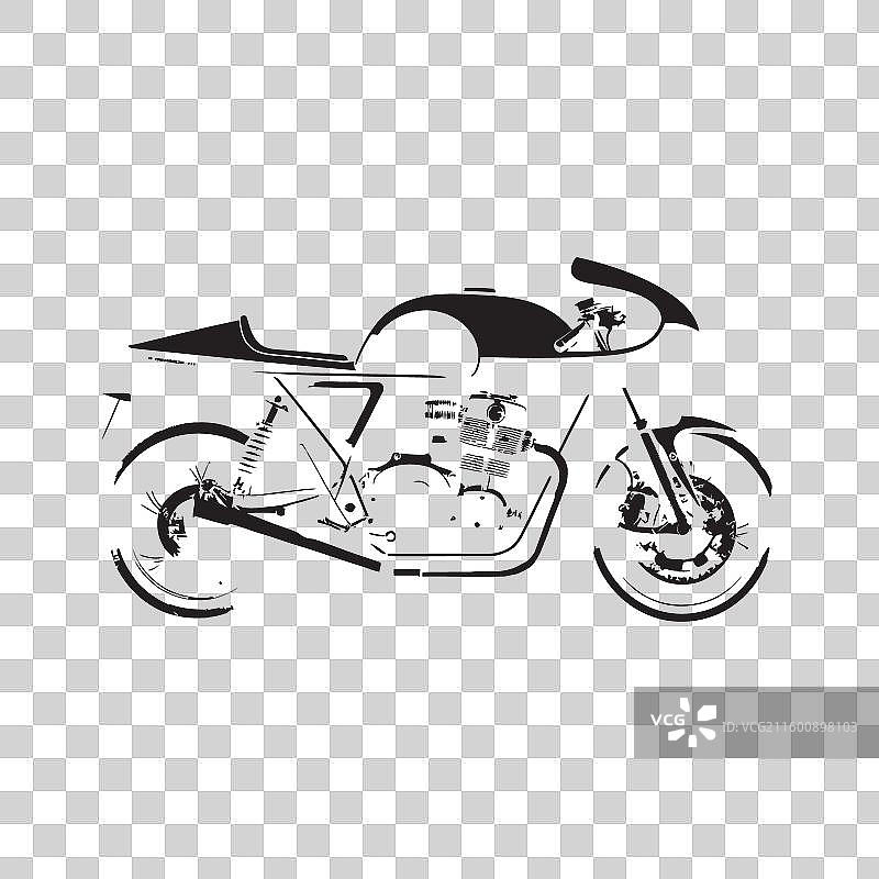 现代传承 黑色咖啡馆赛车手 象征 简约图片素材