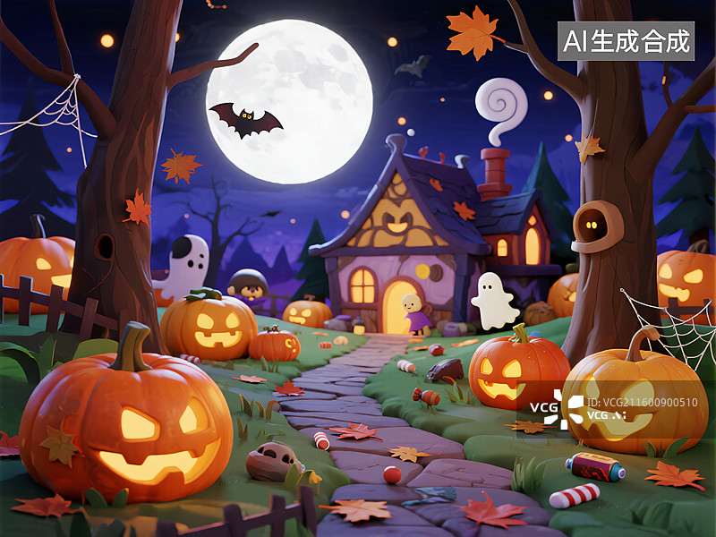 【AI数字艺术】奇趣万圣夜图片素材