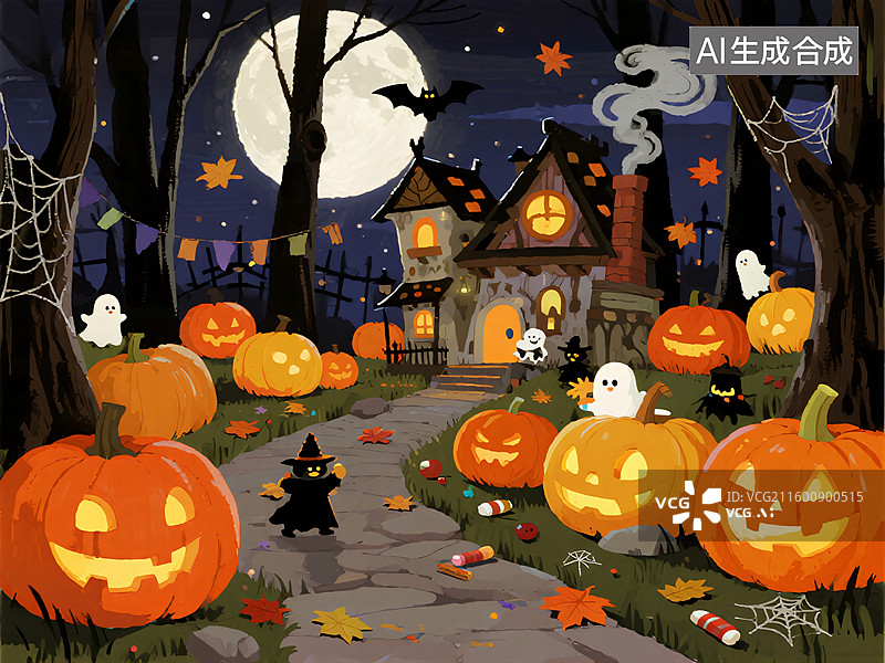 【AI数字艺术】奇趣万圣夜图片素材