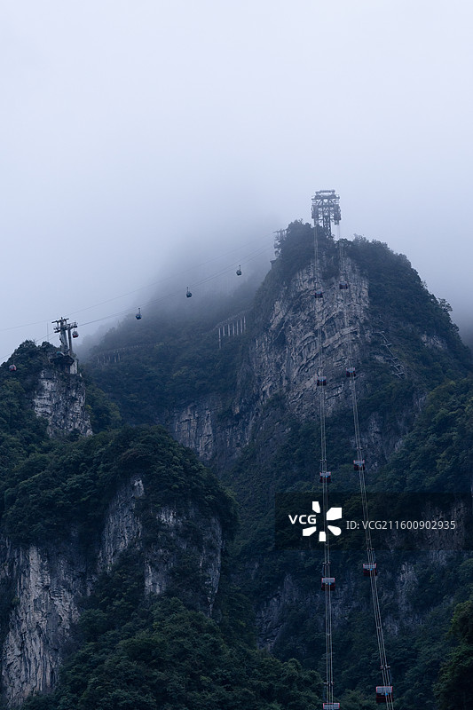 湖南张家界，天门山景区图片素材