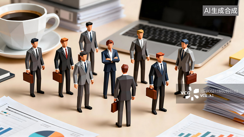 【AI数字艺术】商业精英 金融大亨 商务合作会谈图片素材
