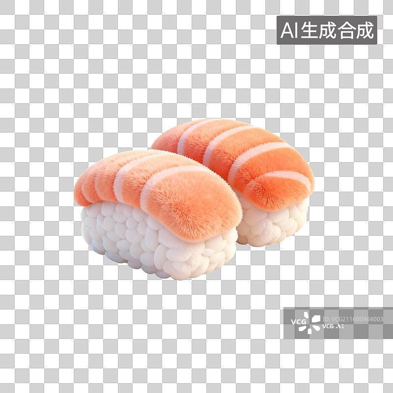 【AI数字艺术】三文鱼寿司美食插画图片素材