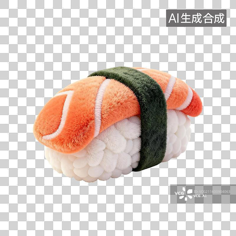 【AI数字艺术】三文鱼寿司美食插画图片素材