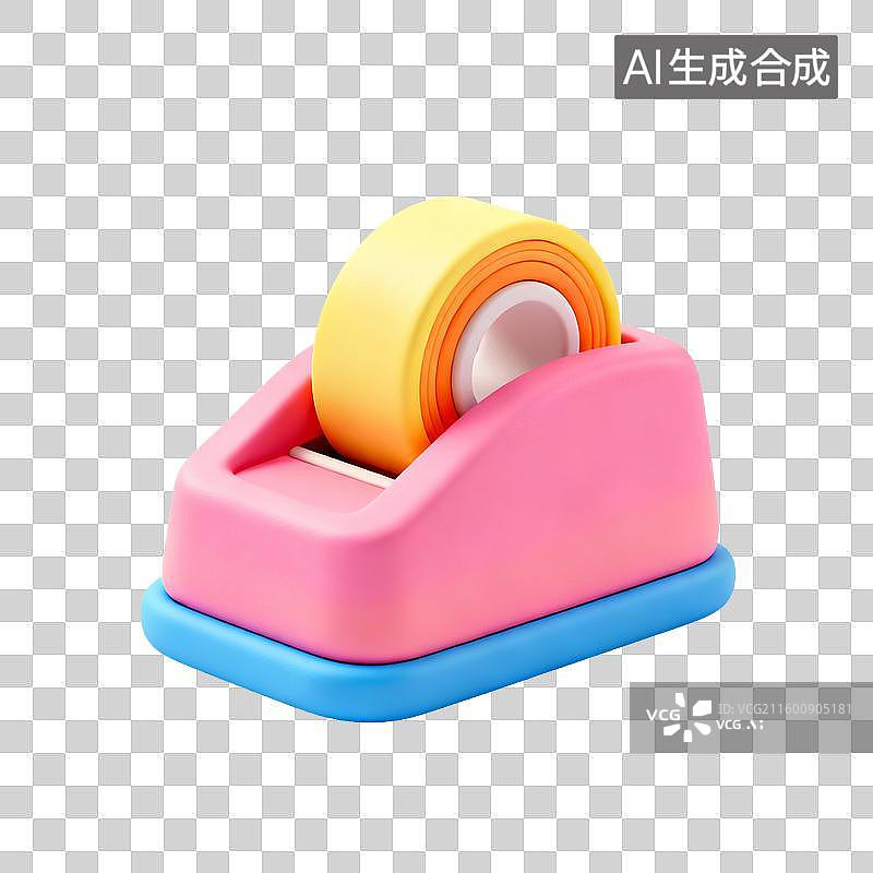 【AI数字艺术】彩色胶带座图片素材