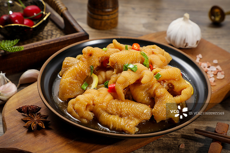 麻辣脱骨鸡爪图片素材