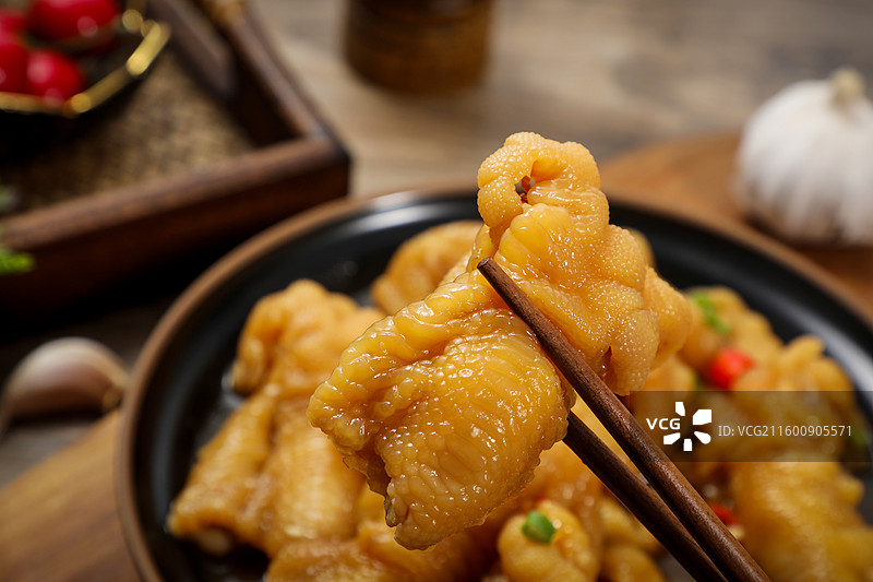 麻辣脱骨鸡爪图片素材