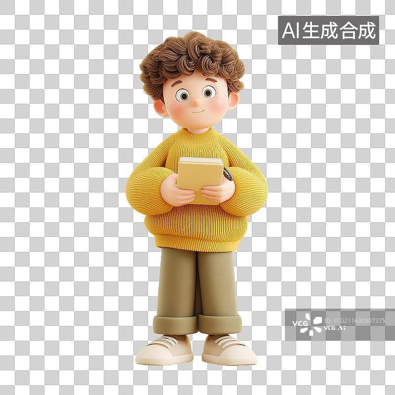 【AI数字艺术】实习员工三维形象图片素材