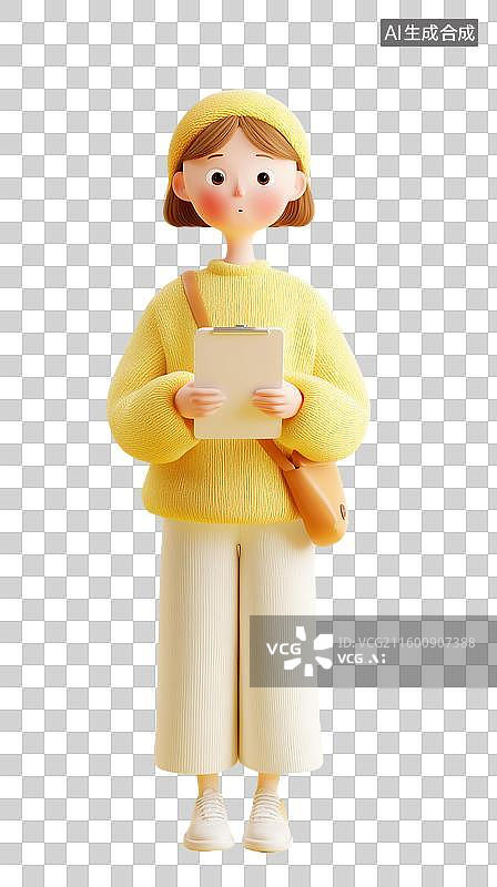 【AI数字艺术】实习员工三维形象图片素材