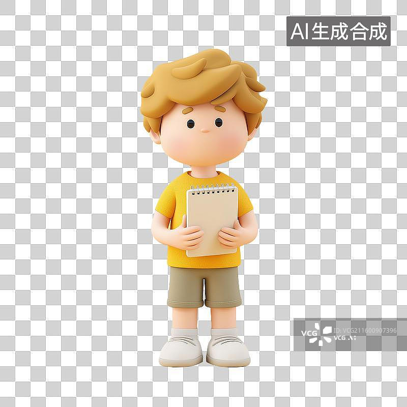 【AI数字艺术】实习员工三维形象图片素材