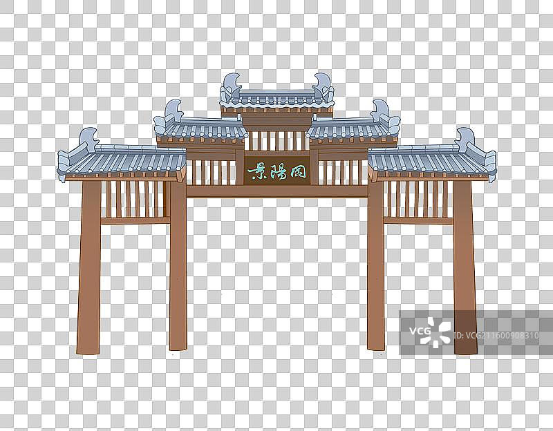 聊城地标景阳冈图片素材