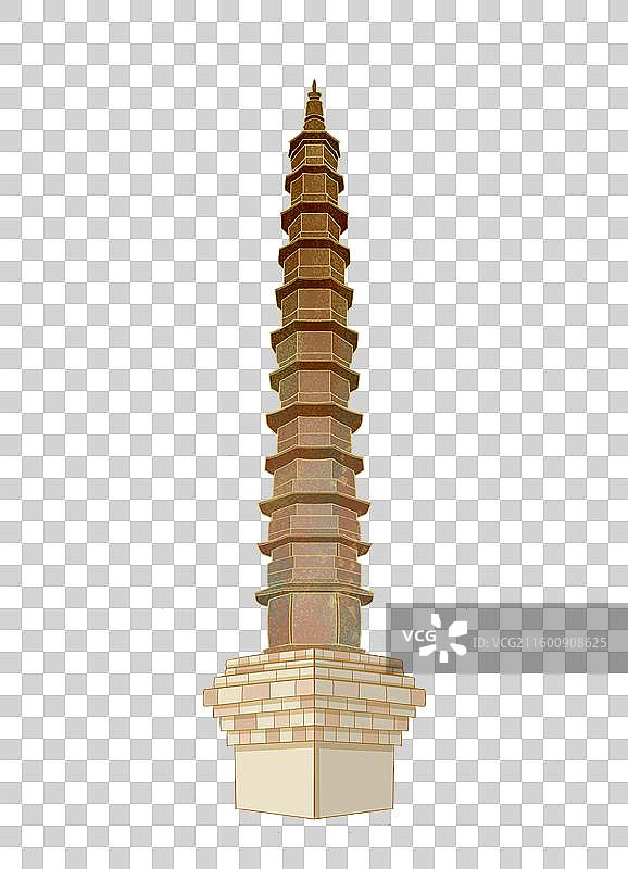 聊城地标隆兴寺铁塔图片素材