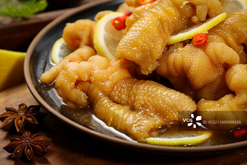 柠檬脱骨鸡爪图片素材