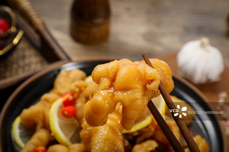 柠檬脱骨鸡爪图片素材