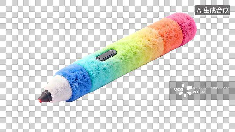 【AI数字艺术】可爱梦幻毛绒毛毡办公用品建模元素图片素材