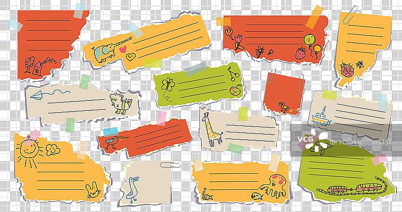 回到学校的彩色纸碎片图片素材