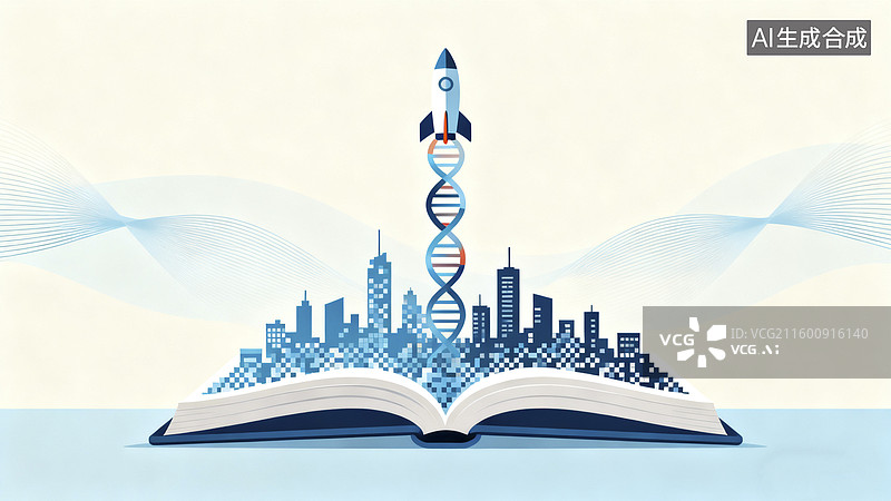【AI数字艺术】教育与科技创新插画图片素材