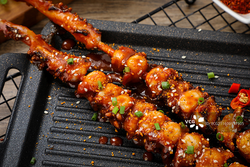 鱿鱼粒大串图片素材