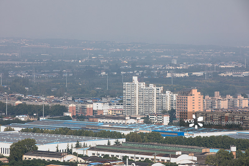 河南洛阳涧西区工业区城市俯瞰图片素材