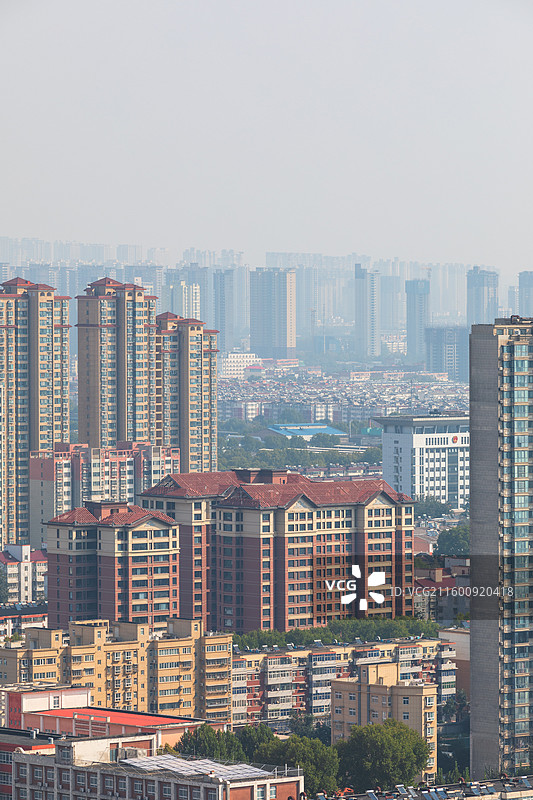 河南洛阳涧西区工业区城市俯瞰图片素材