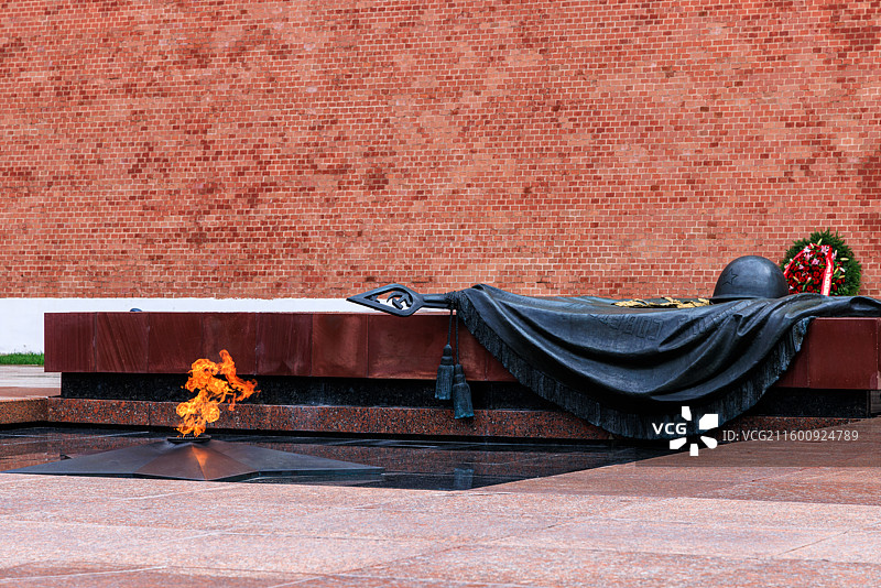 俄罗斯莫斯科无名烈士墓长明火图片素材