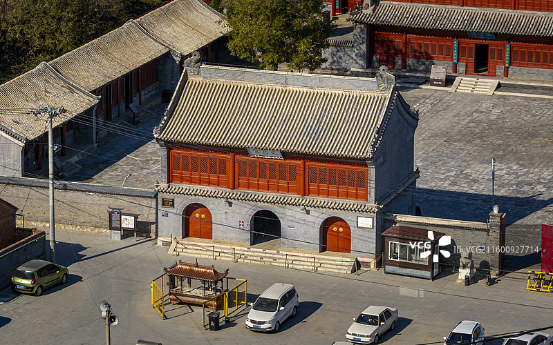 天津市宁河区丰台镇天尊阁航拍图片素材