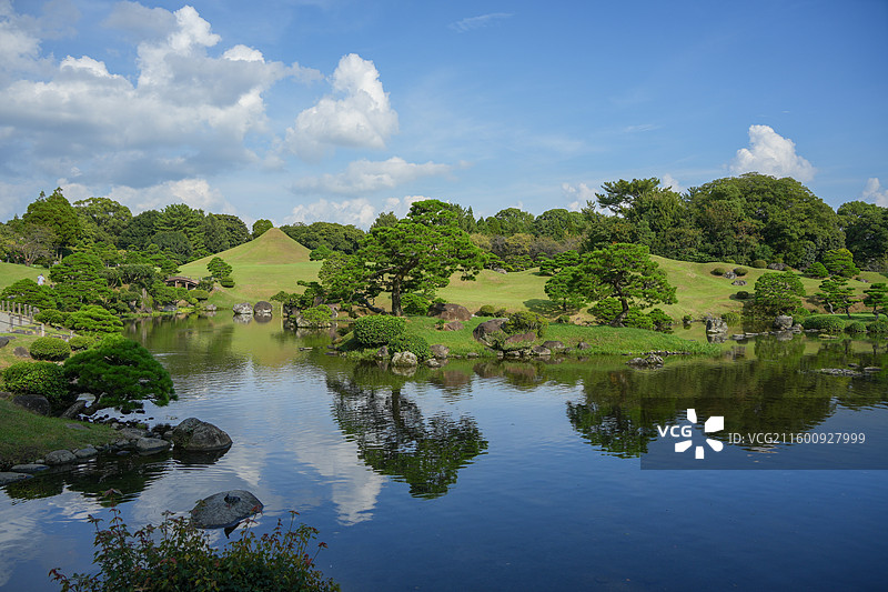日本熊本水前寺成趣园称水前寺公园图片素材
