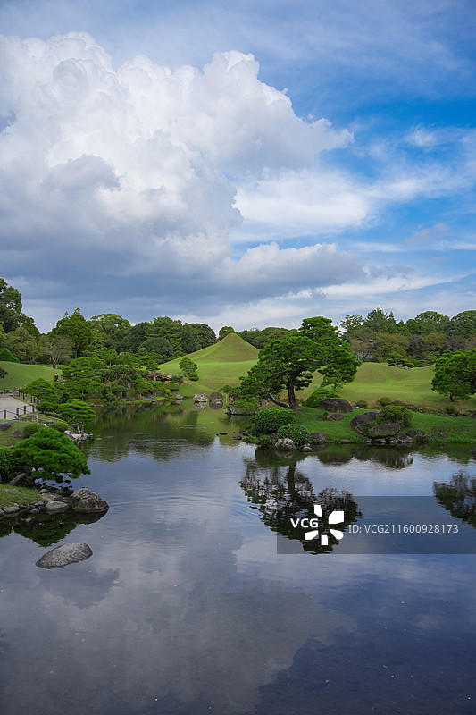 日本熊本水前寺成趣园称水前寺公园图片素材
