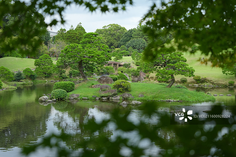 日本熊本水前寺成趣园称水前寺公园图片素材
