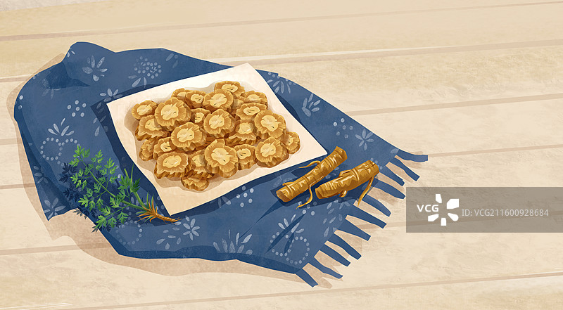 中国传统文化中草药药材之 防风图片素材