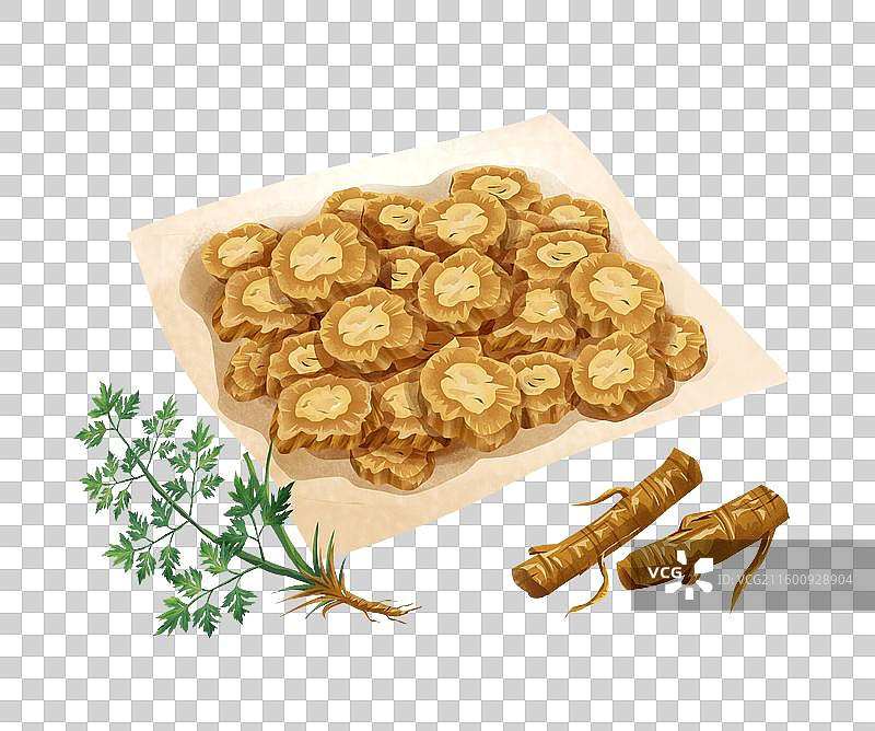 中国传统文化中草药药材之 防风图片素材