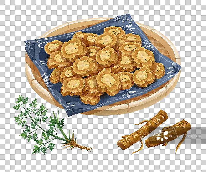 中国传统文化中草药药材之 防风图片素材