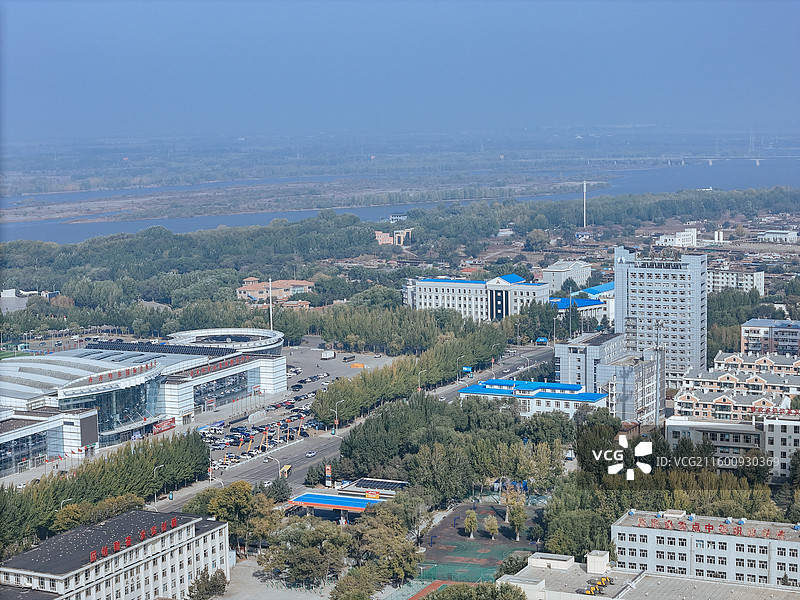 齐齐哈尔 龙沙区 龙沙公园 和平广场 劳动湖 航拍图片素材