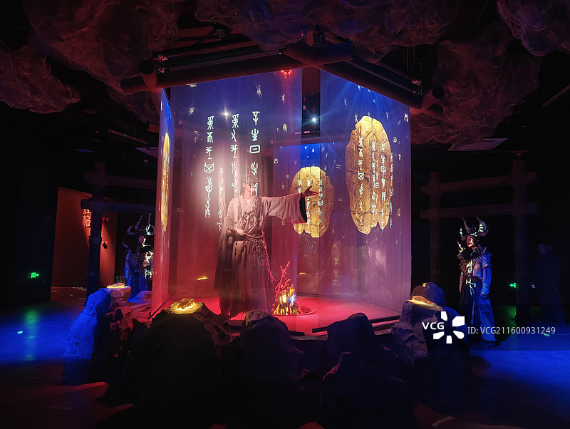 殷墟宫殿宗庙遗址表演图片素材