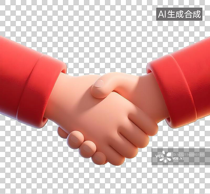 【AI数字艺术】握手合作的商务手势图片素材