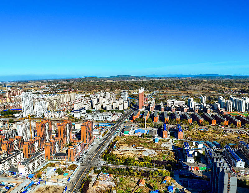 舒兰市 王家街 舒兰大街 森林公园 航拍图片素材