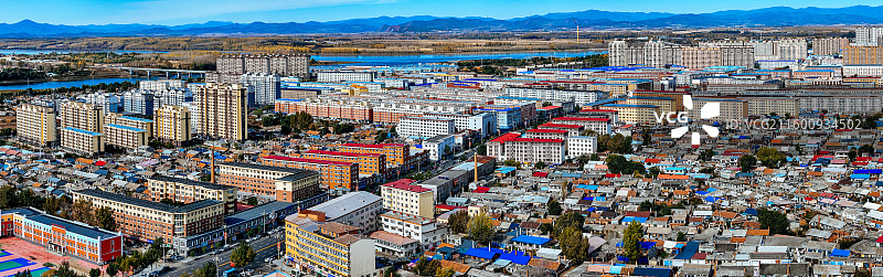 依兰县 依兰镇 通江路 东山公园 航拍图片素材