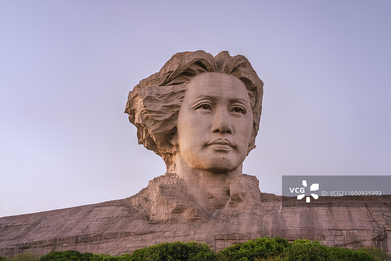 长沙橘子洲头毛主席雕像图片素材