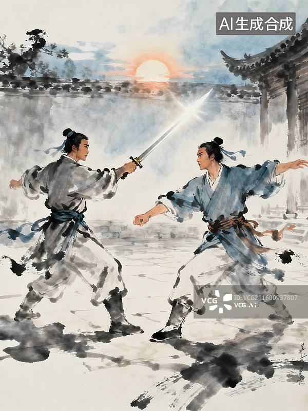 【AI数字艺术】闻鸡起舞，程门立雪，韦编三绝，囊萤映雪，借光读书等古人刻苦学习的成语典故插图图片素材