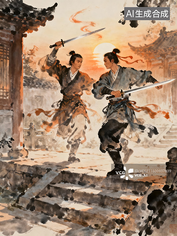 【AI数字艺术】闻鸡起舞，程门立雪，韦编三绝，囊萤映雪，借光读书等古人刻苦学习的成语典故插图图片素材