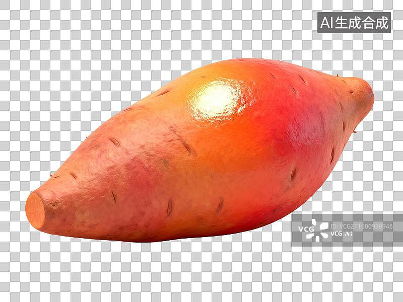 【AI数字艺术】3D卡通粘土立冬食材红薯图片素材