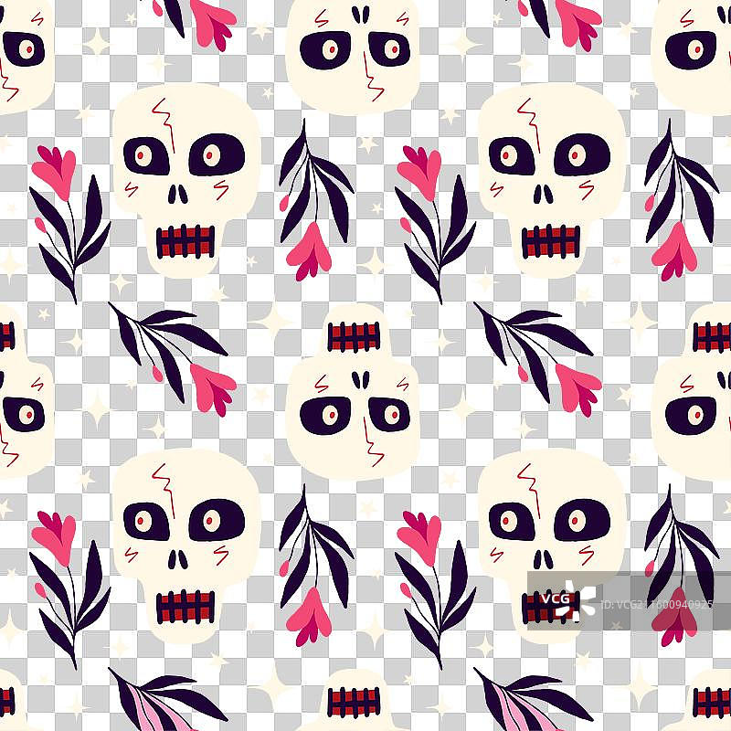 紫色万圣节图案，哥特神秘风格图片素材