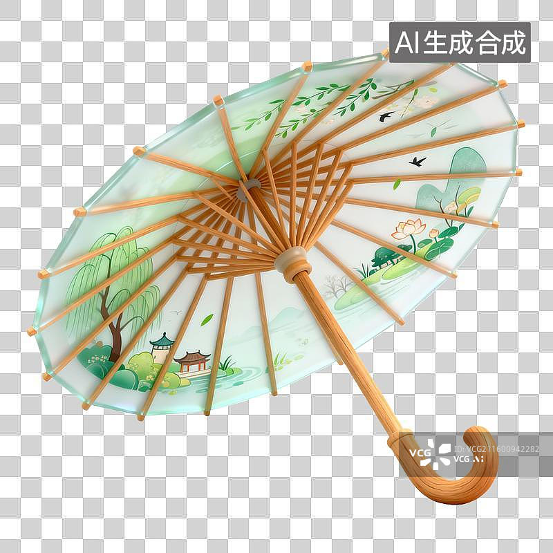 【AI数字艺术】春天二十四节气元素，清明元素竹子油纸伞青团图片素材