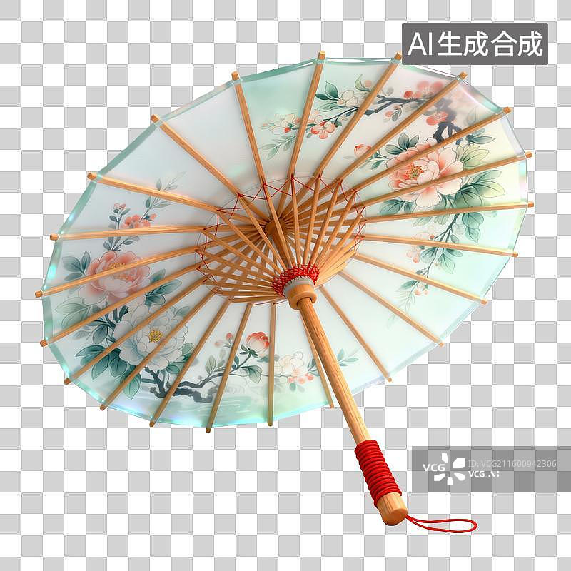 【AI数字艺术】春天二十四节气元素，清明元素竹子油纸伞青团图片素材