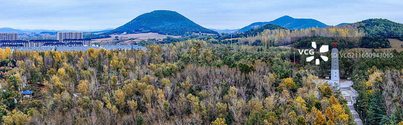 磐石市 东山公园 阜康大路 城市 航拍图片素材